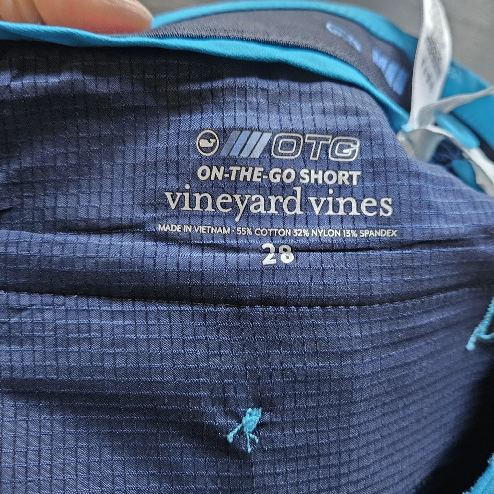 Vineyard Vines On The Go Golf Shorts Mens 28 Blue Water Repellent Stretch - Picture 3 of 7